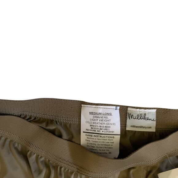 Milliken Men's Size M Long Lightweight Cold Weather Drawers Gen III Brand New - Picture 5 of 15